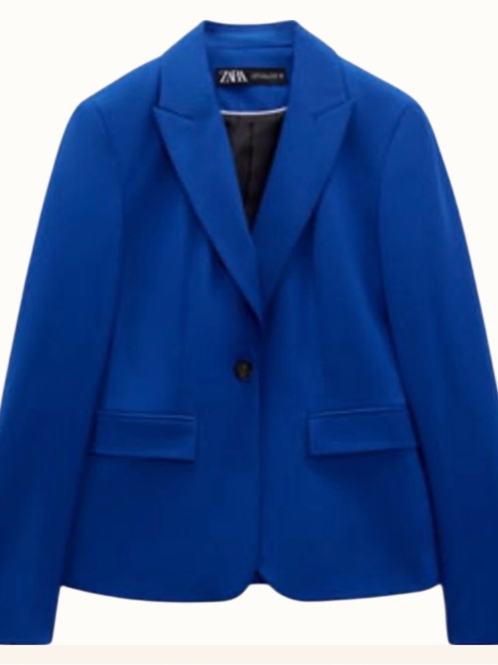 Zara Electric Blue Single-Button Blazer
